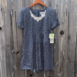 Vintage E.D. Michaels Women’s Romper Dress  Petite Size  9-10